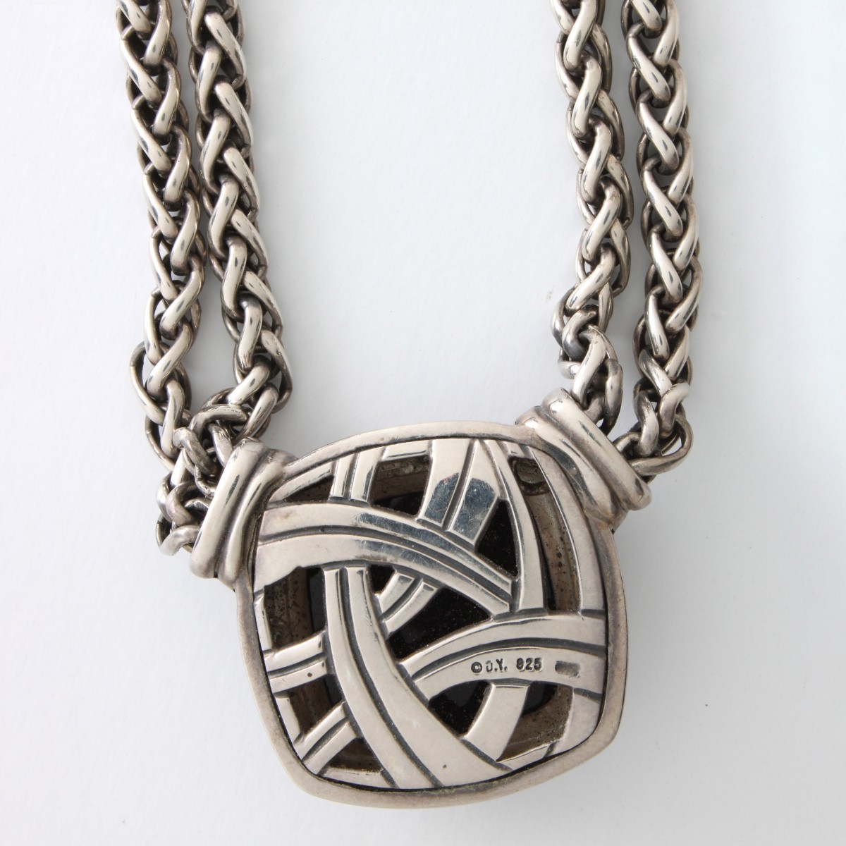 D Yurman Onyx and Sterling Necklace