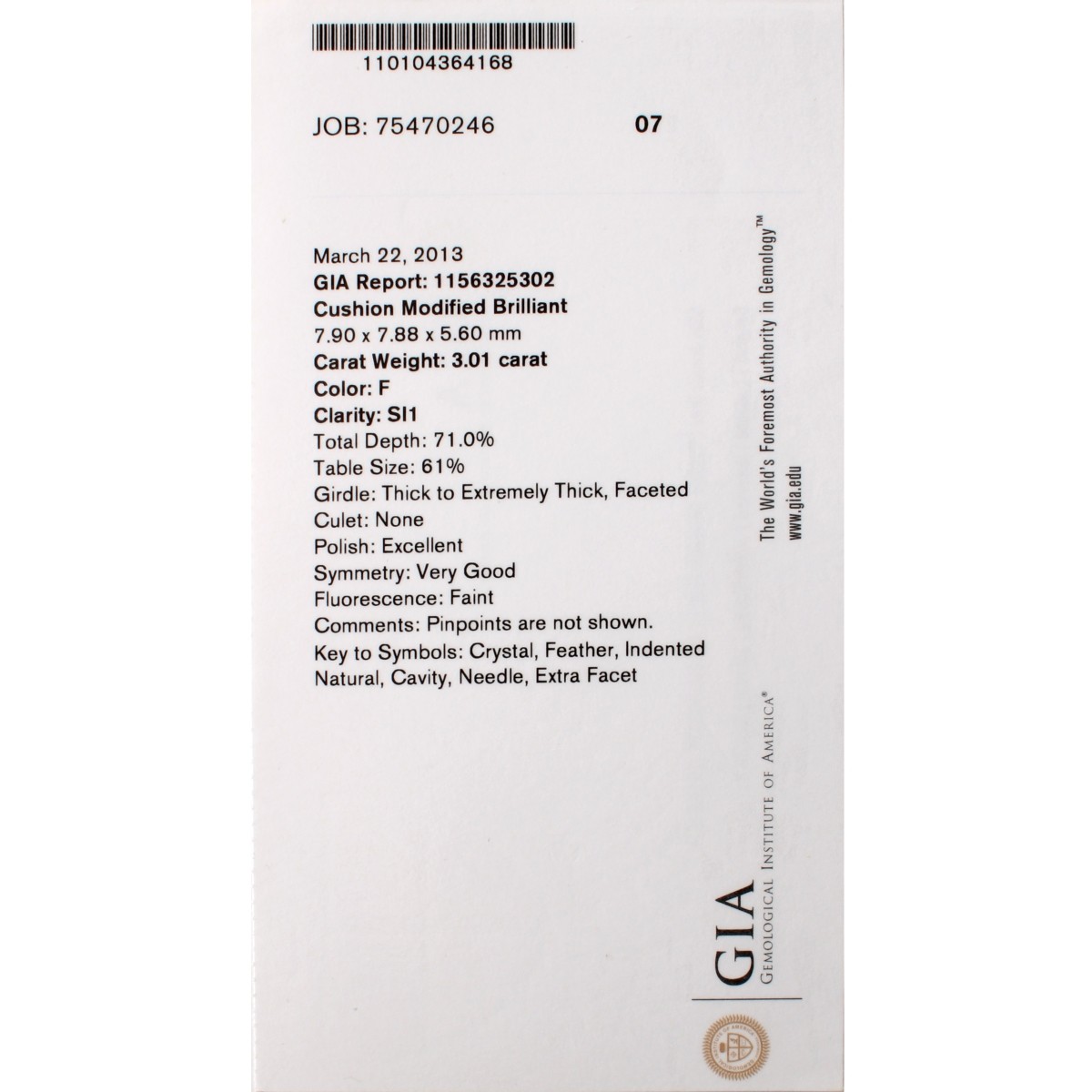 GIA Diamond and Platinum Necklace