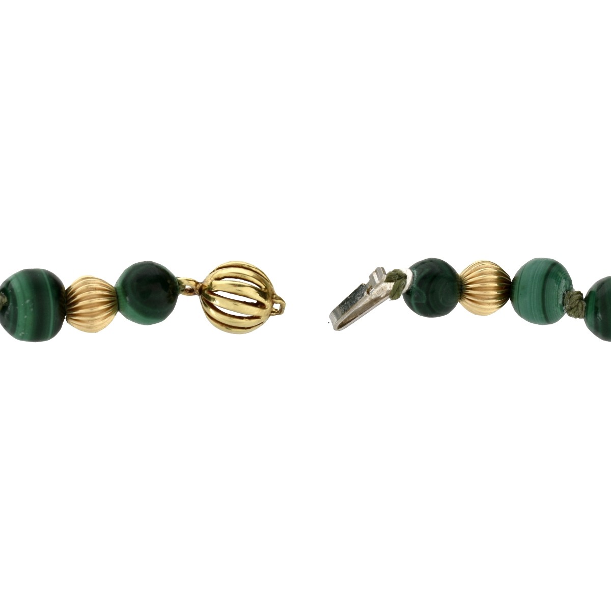 Malachite and 14K Necklace