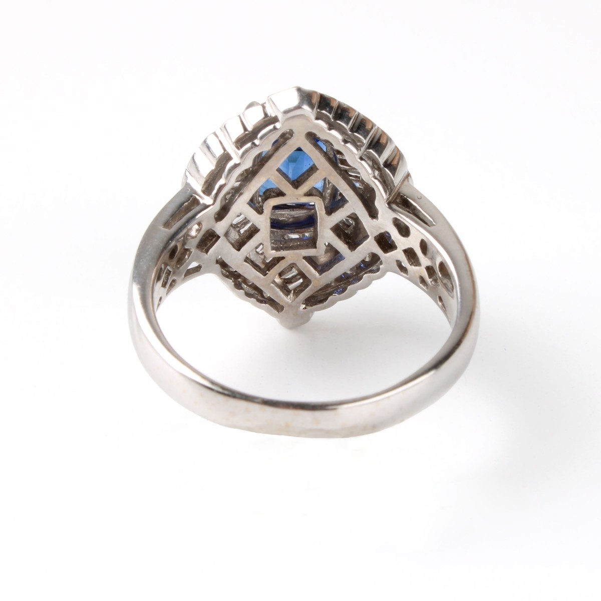 Sapphire, Diamond and 18K Ring