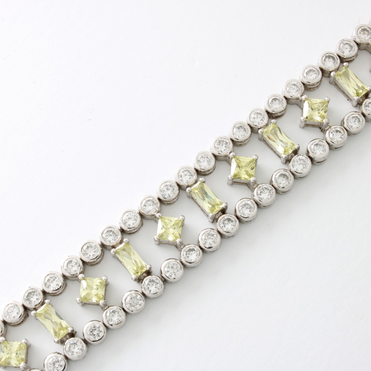 CZ and Sterling Bracelet