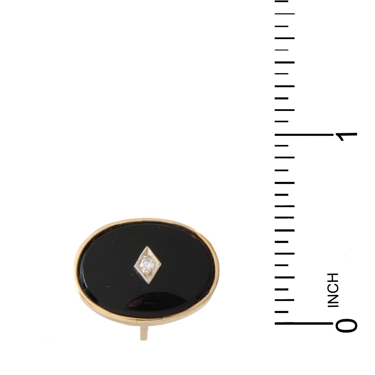 Diamond, Onyx and 14K Cufflinks