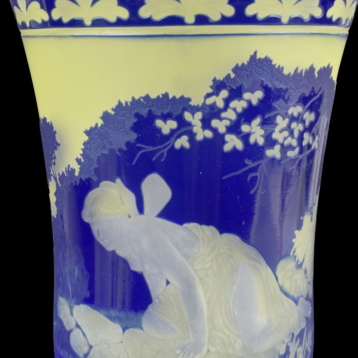 Cameo Cobalt Blue Glass