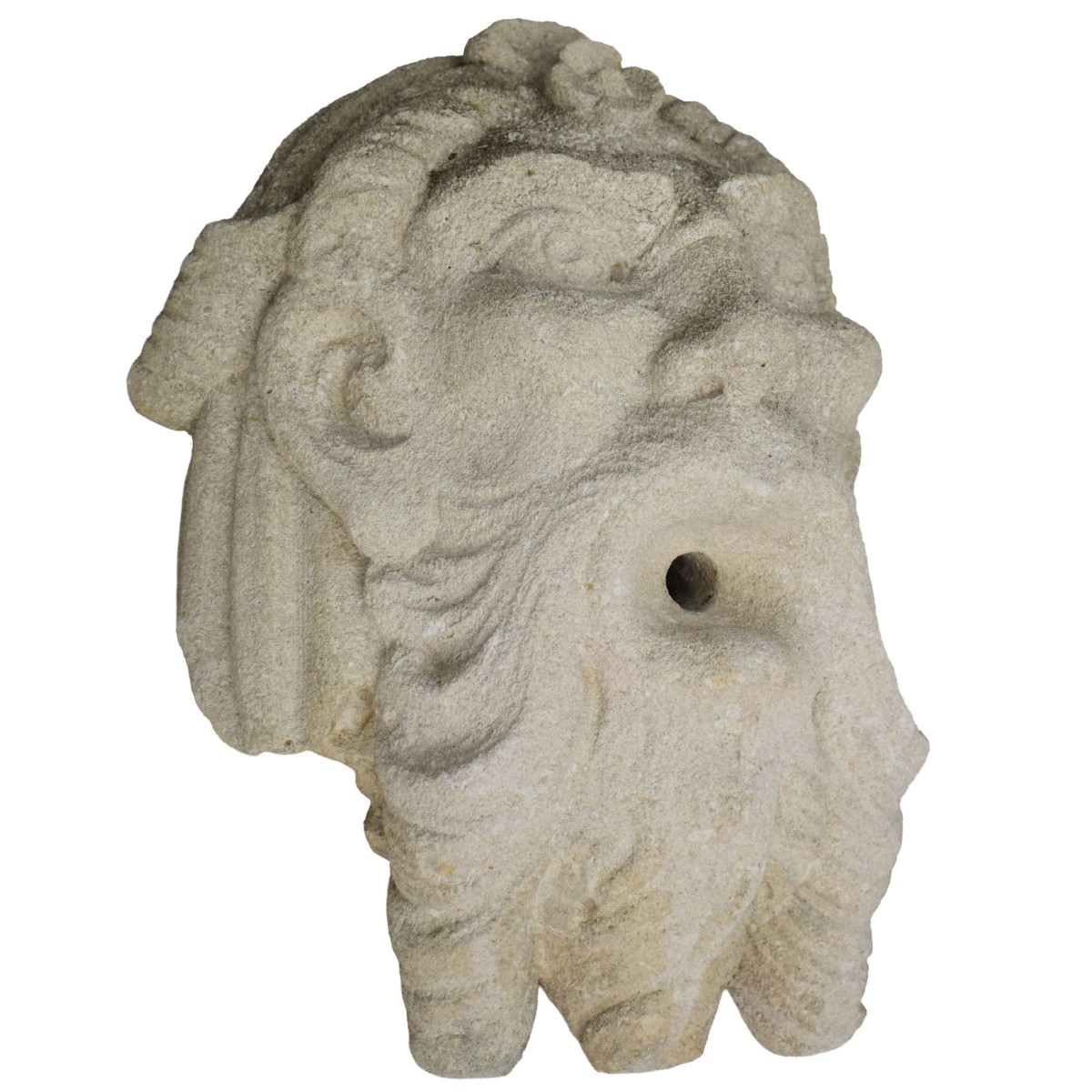 Antique Stone Bust of Poseidon