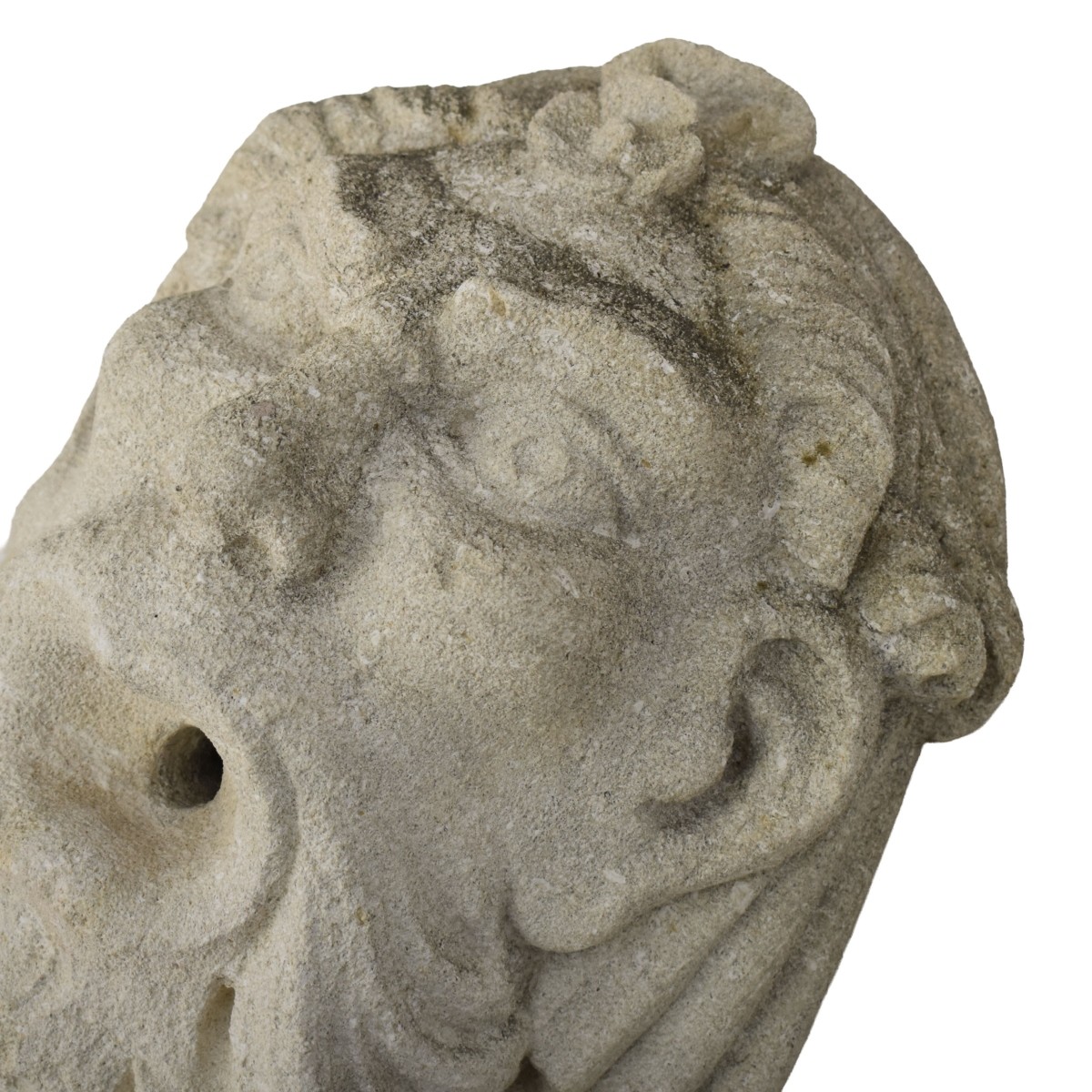 Antique Stone Bust of Poseidon