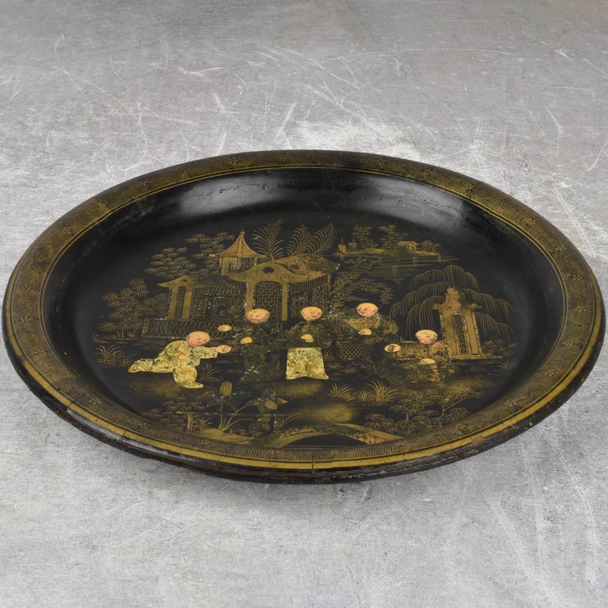 Chinese Lacquered Plate