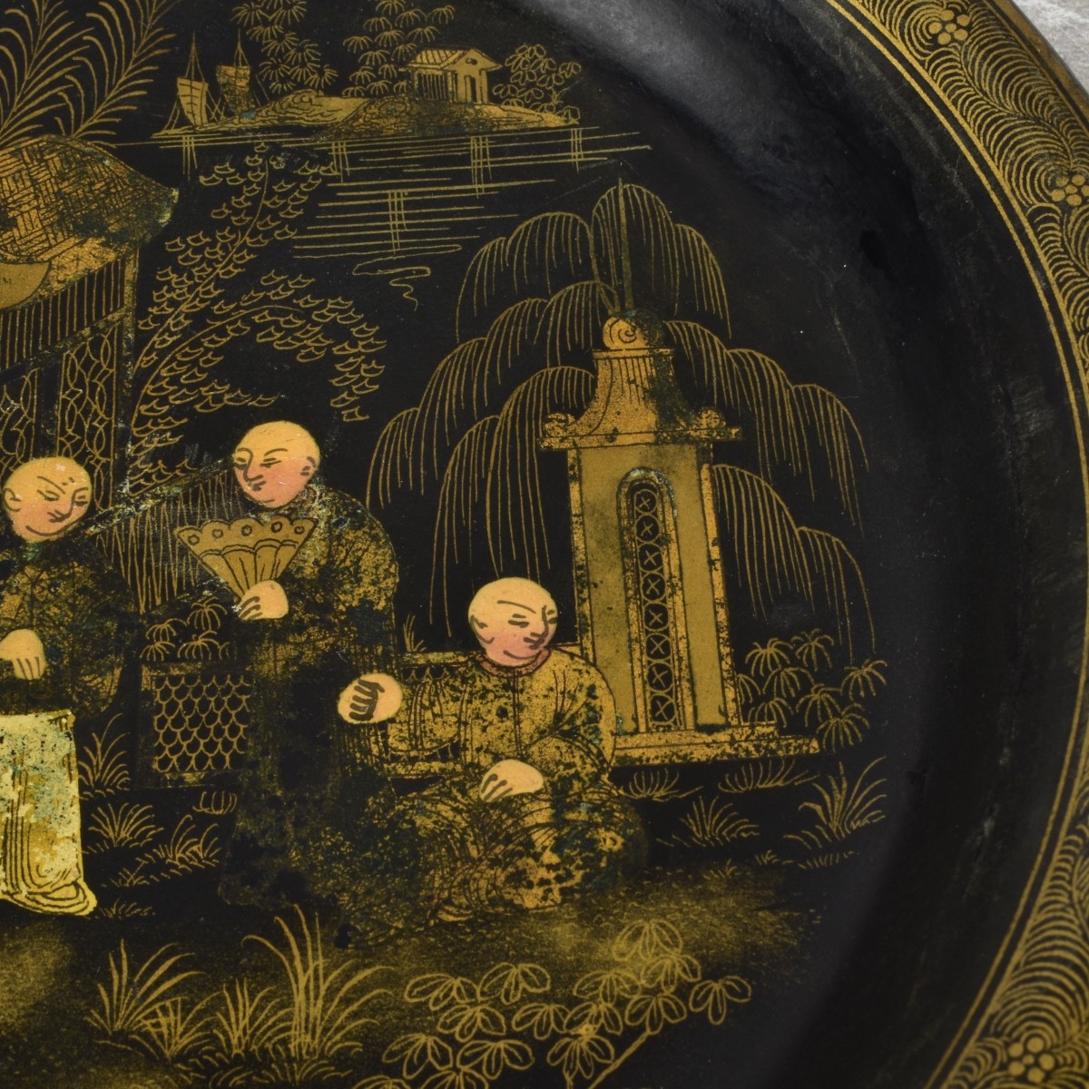 Chinese Lacquered Plate