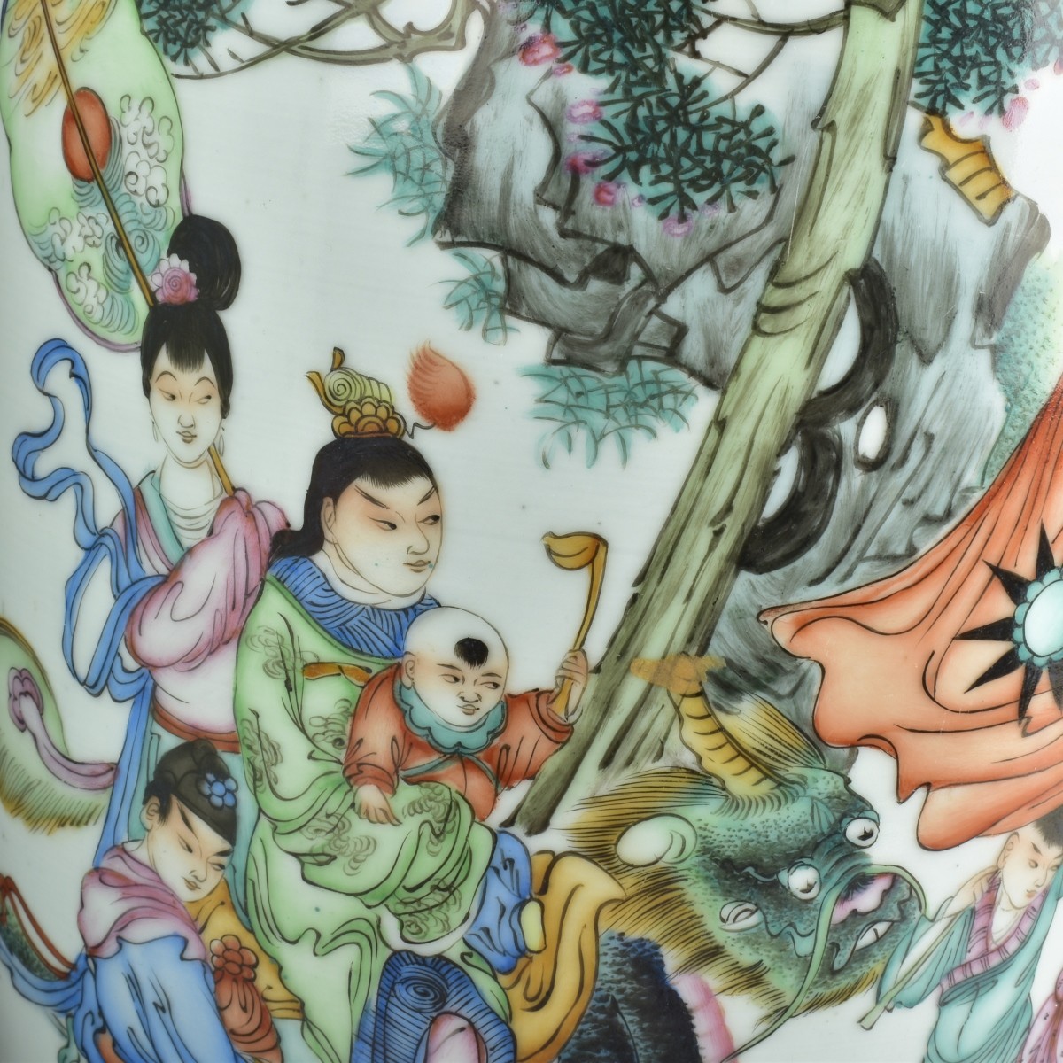 Pair Vintage Chinese Porcelain Vases