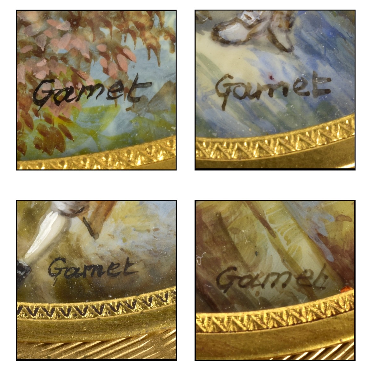 Group of Miniature French Courting Scenes