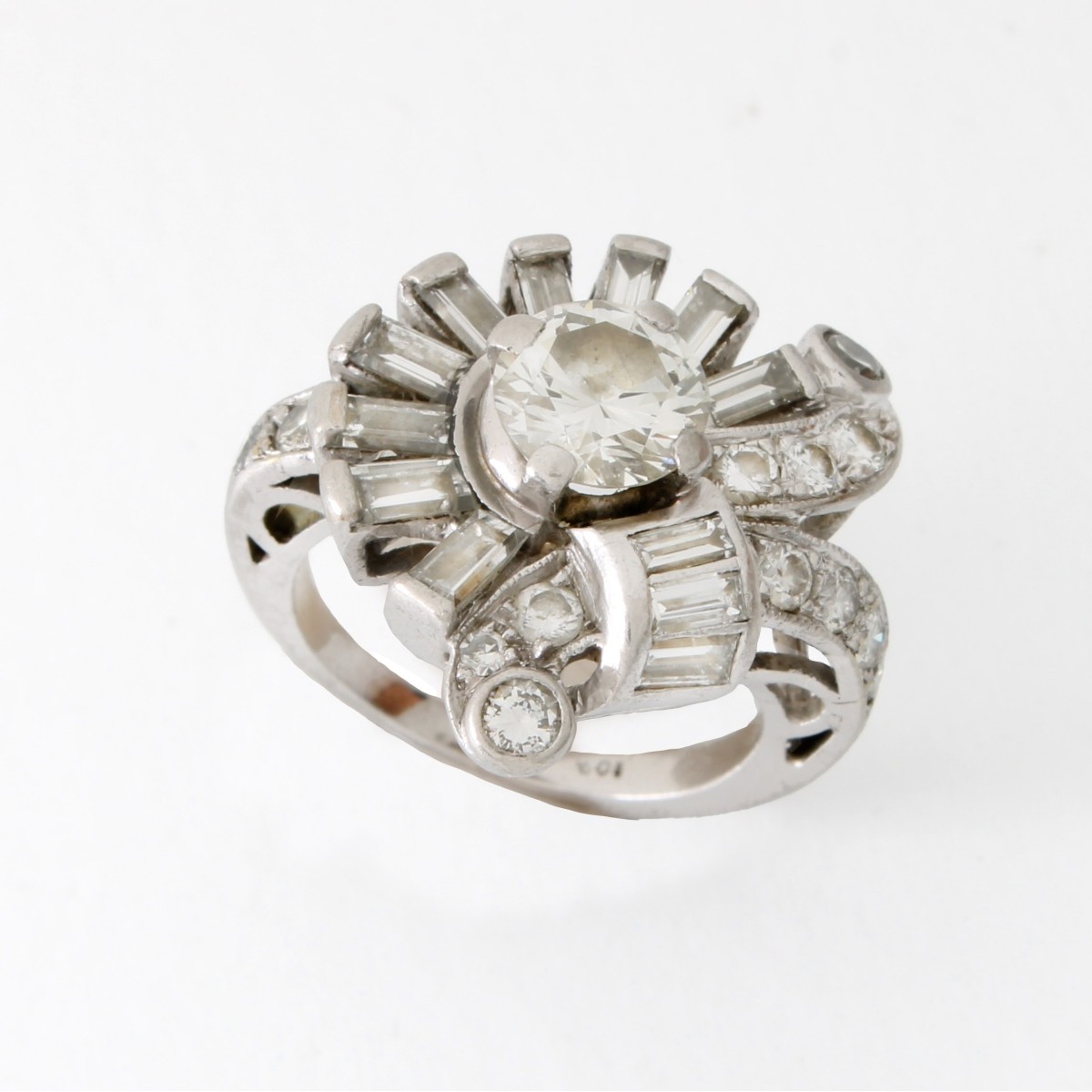 Diamond and Platinum Ring