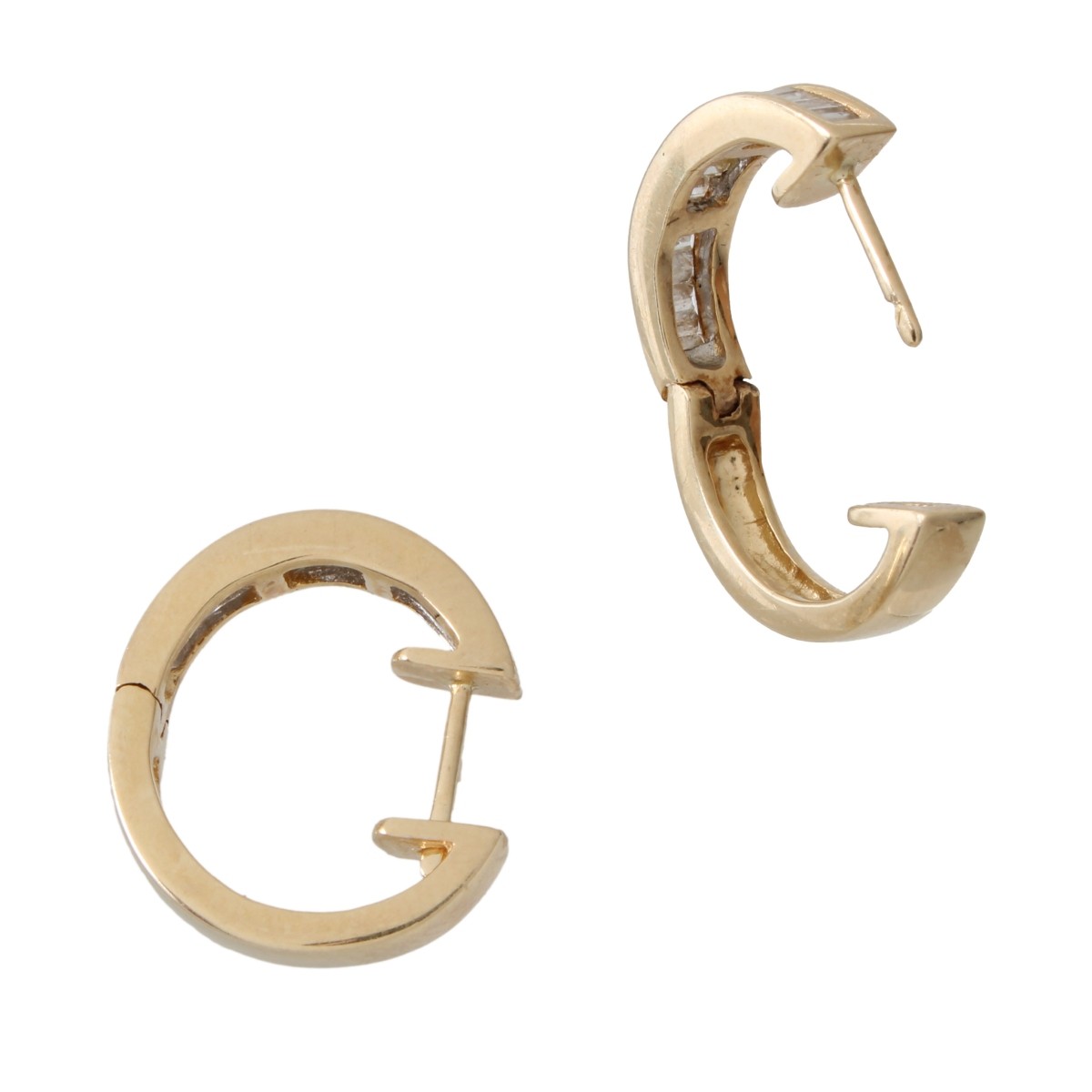 Diamond and 14K Earrings