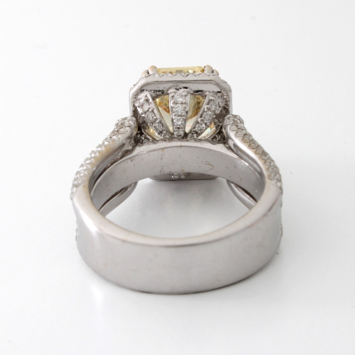Diamond, CZ and 18K Ring