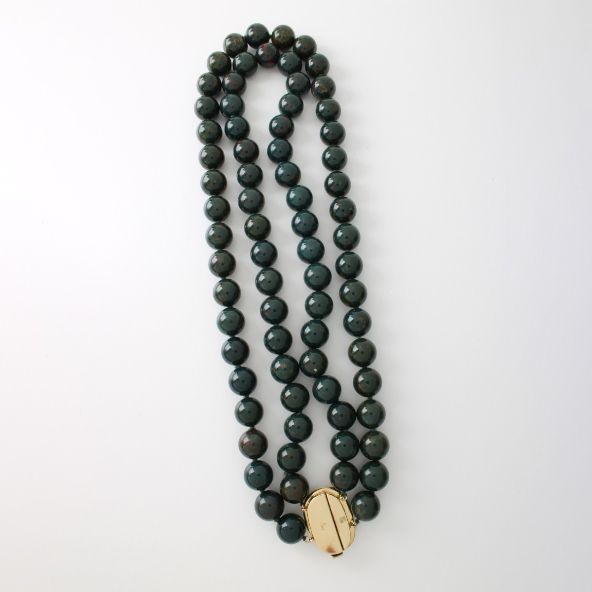 Bloodstone, Diamond and 14K Necklace