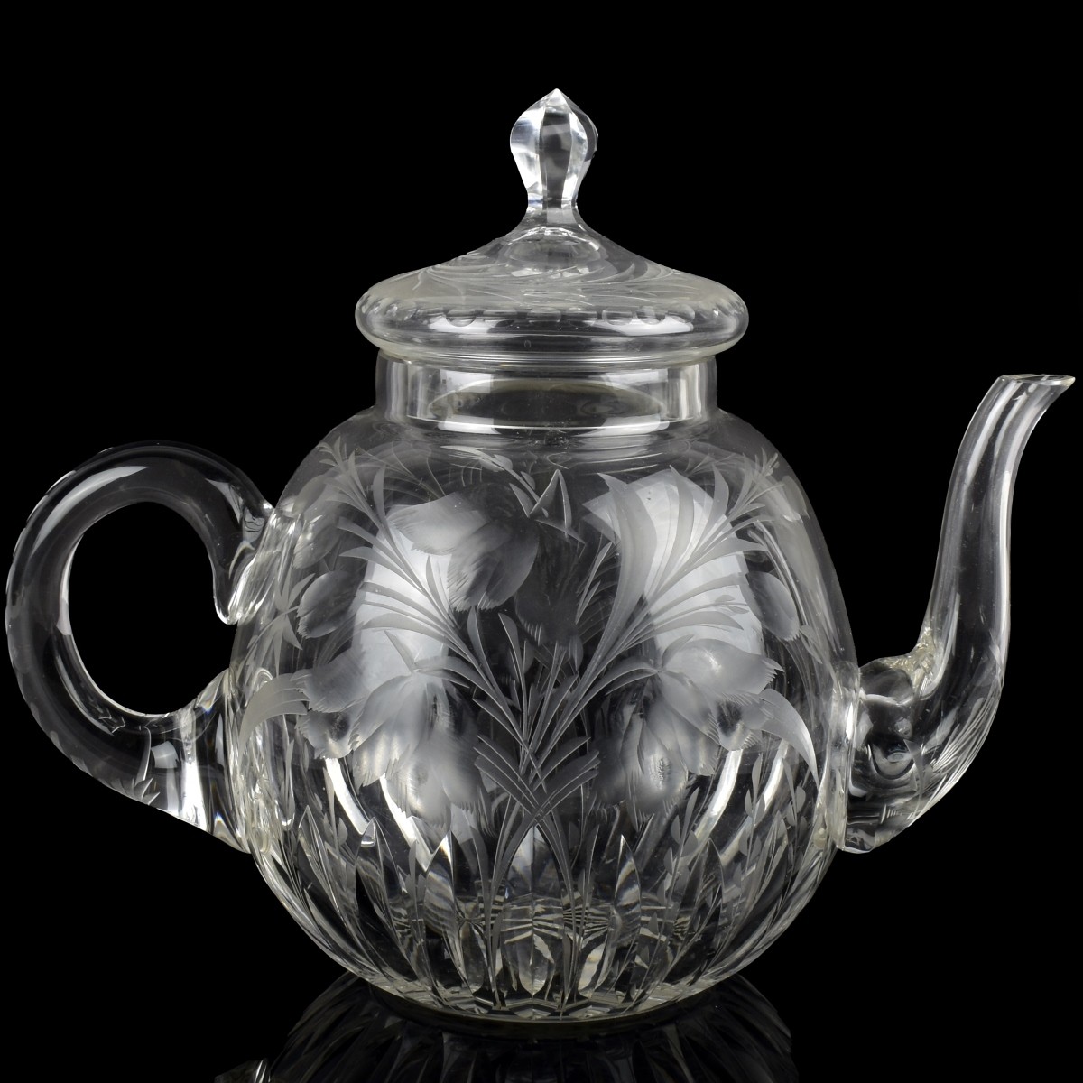 Antique Cut Glass Teapot