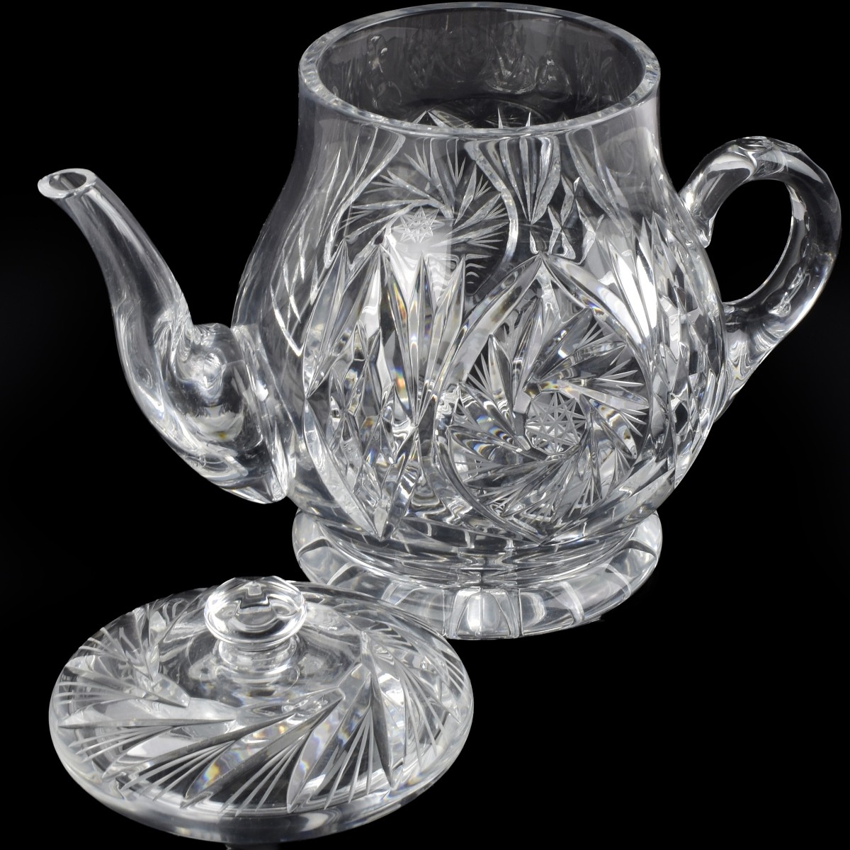 Antique Cut Glass Teapot
