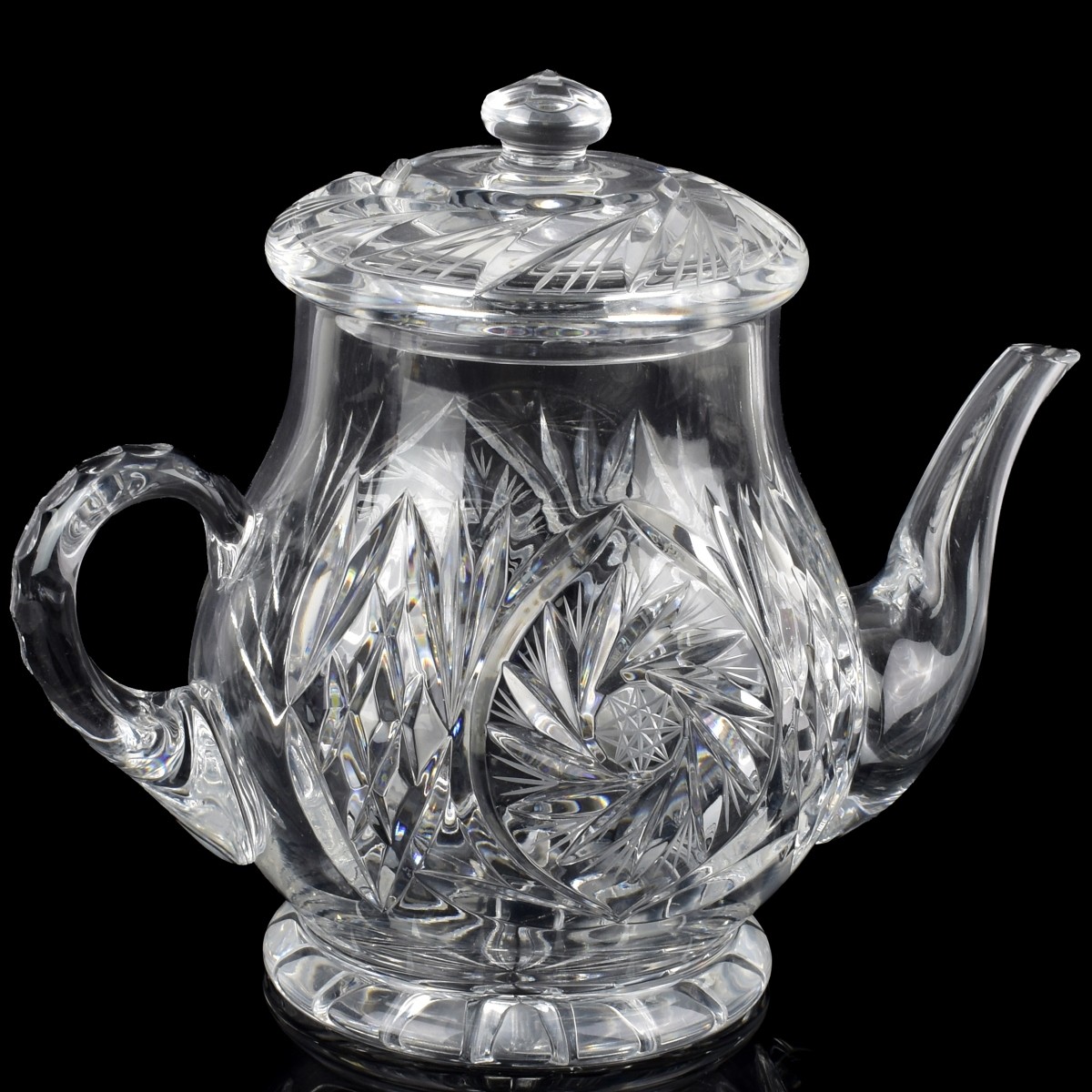 Antique Cut Glass Teapot