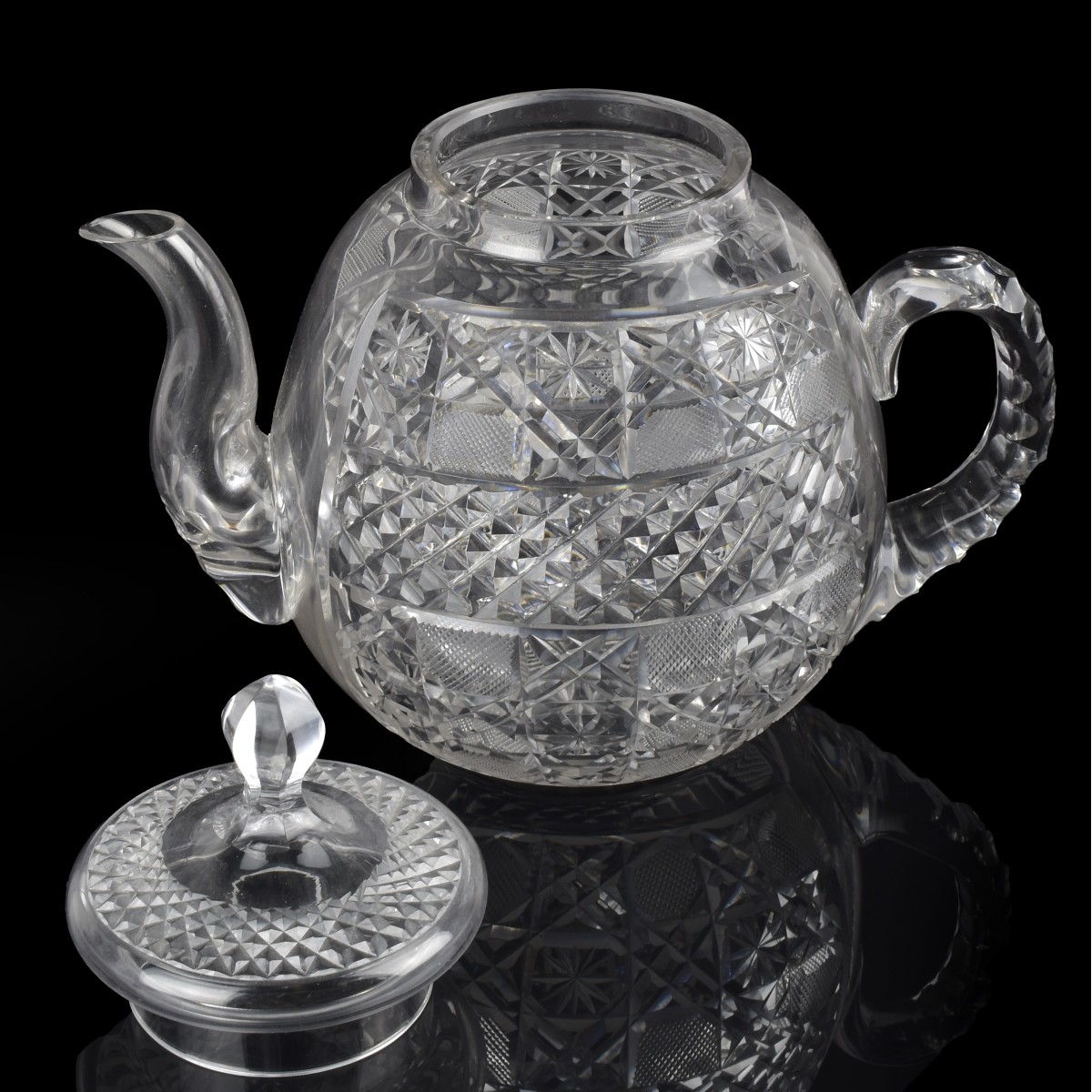 Antique Cut Glass Teapot