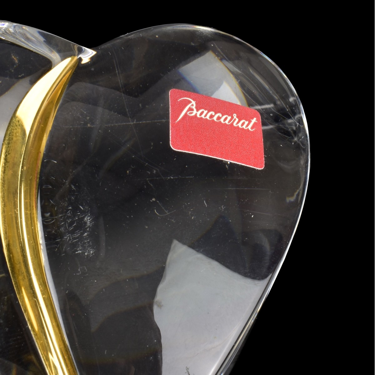 Baccarat Heart Shaped Paper Weight