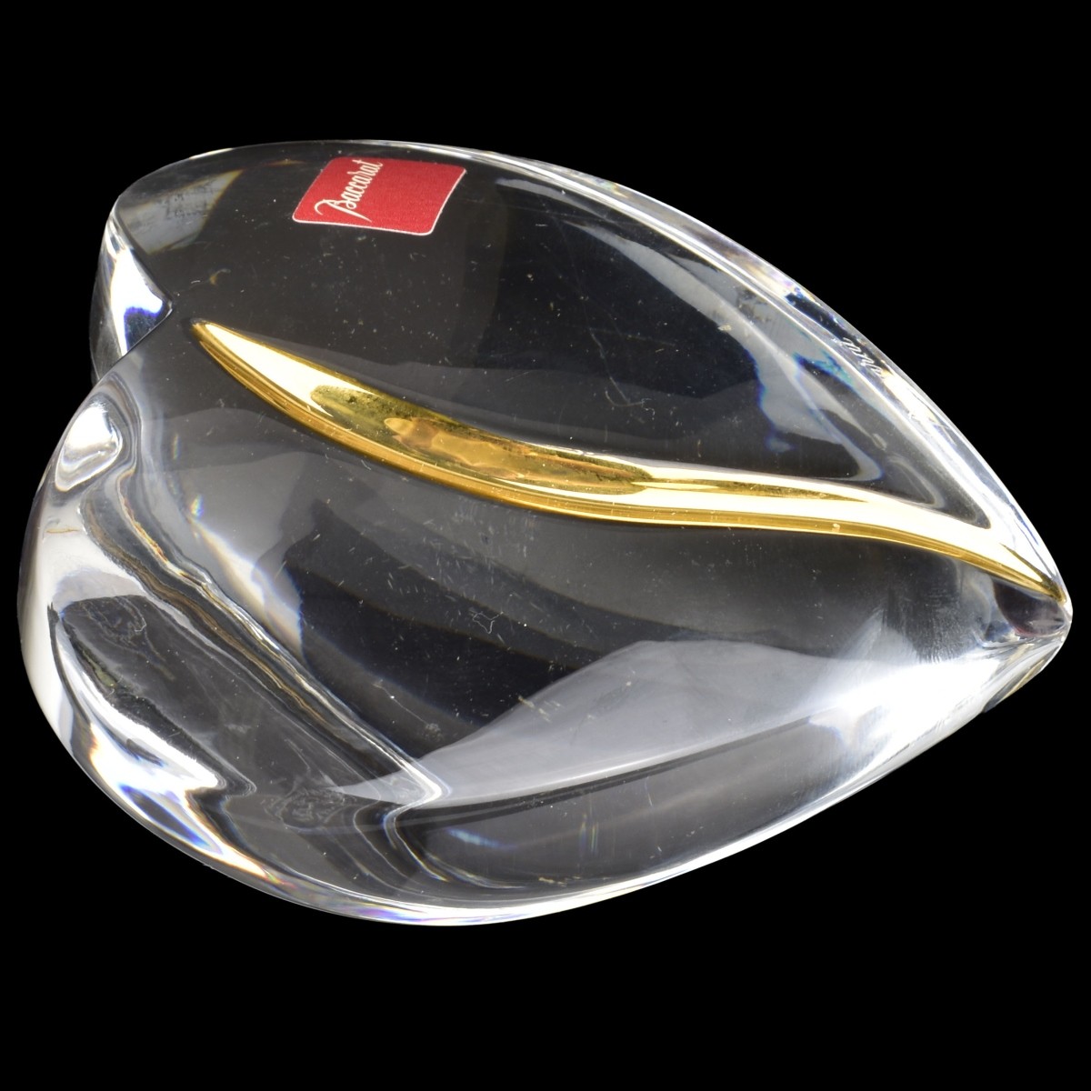 Baccarat Heart Shaped Paper Weight