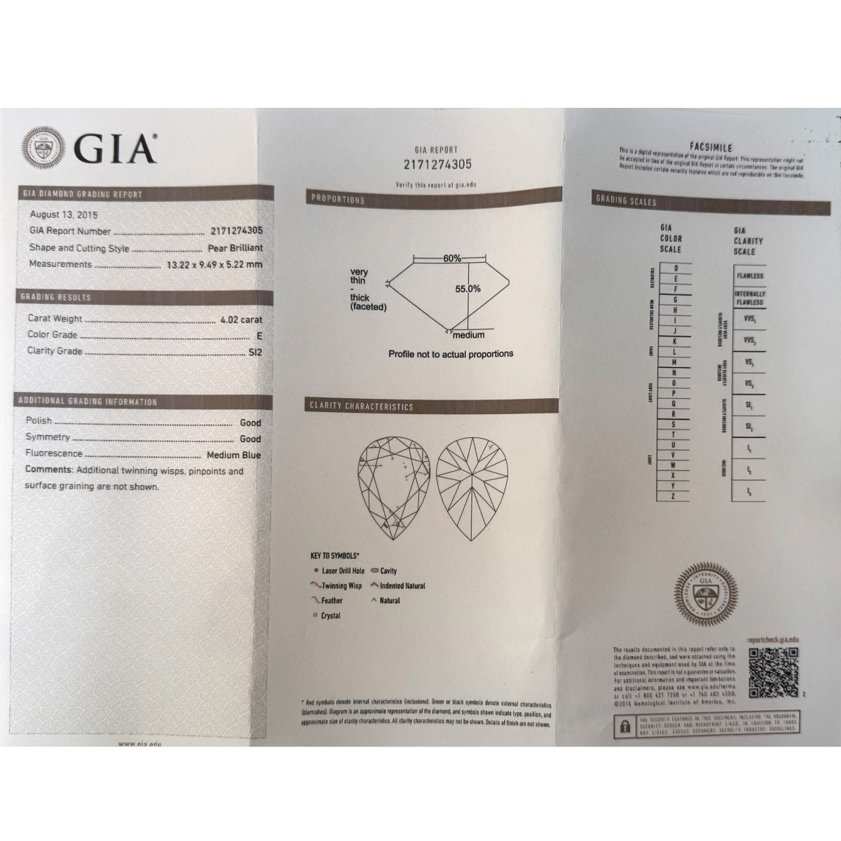 GIA Diamond and Platinum Ring