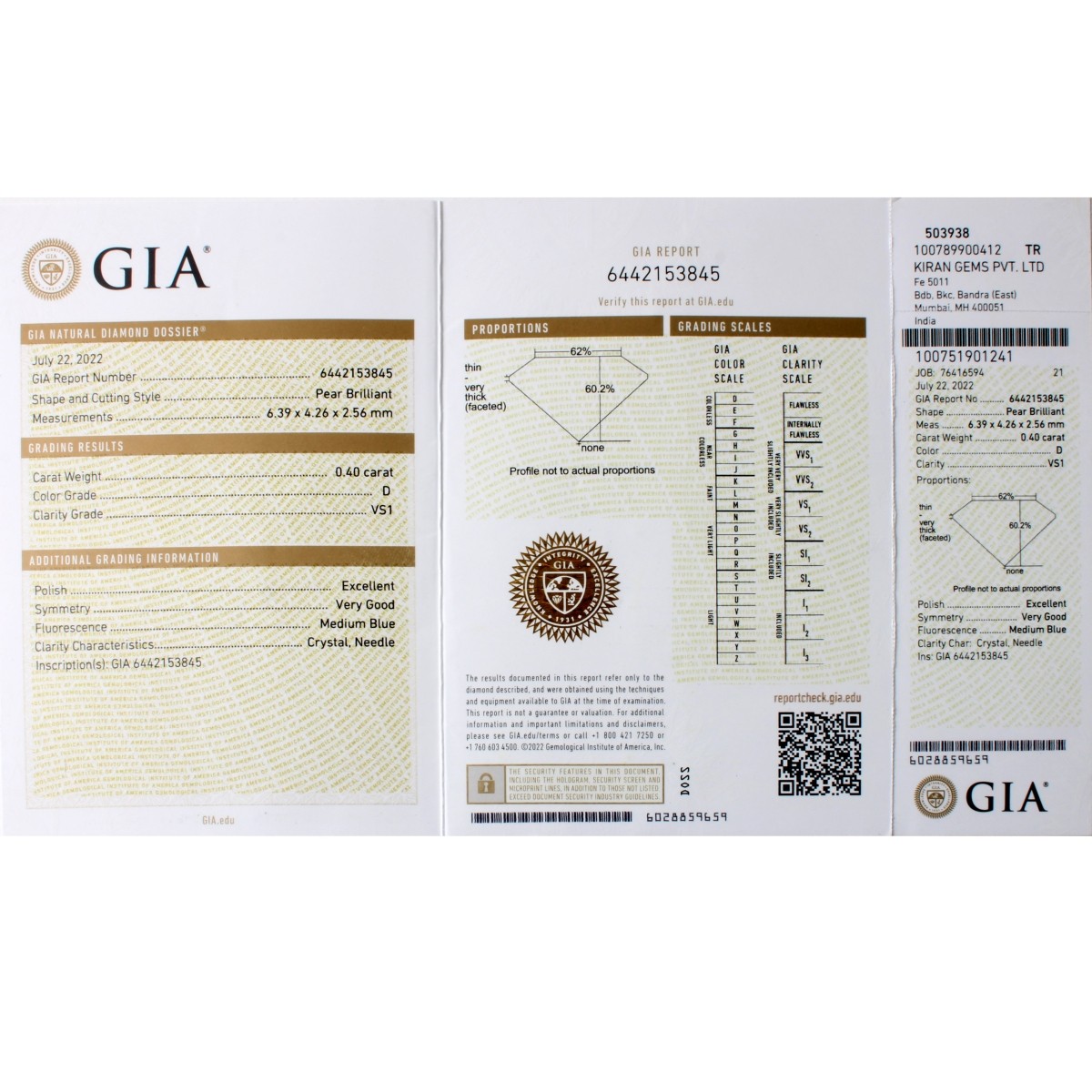 GIA Diamond and 18K Ring