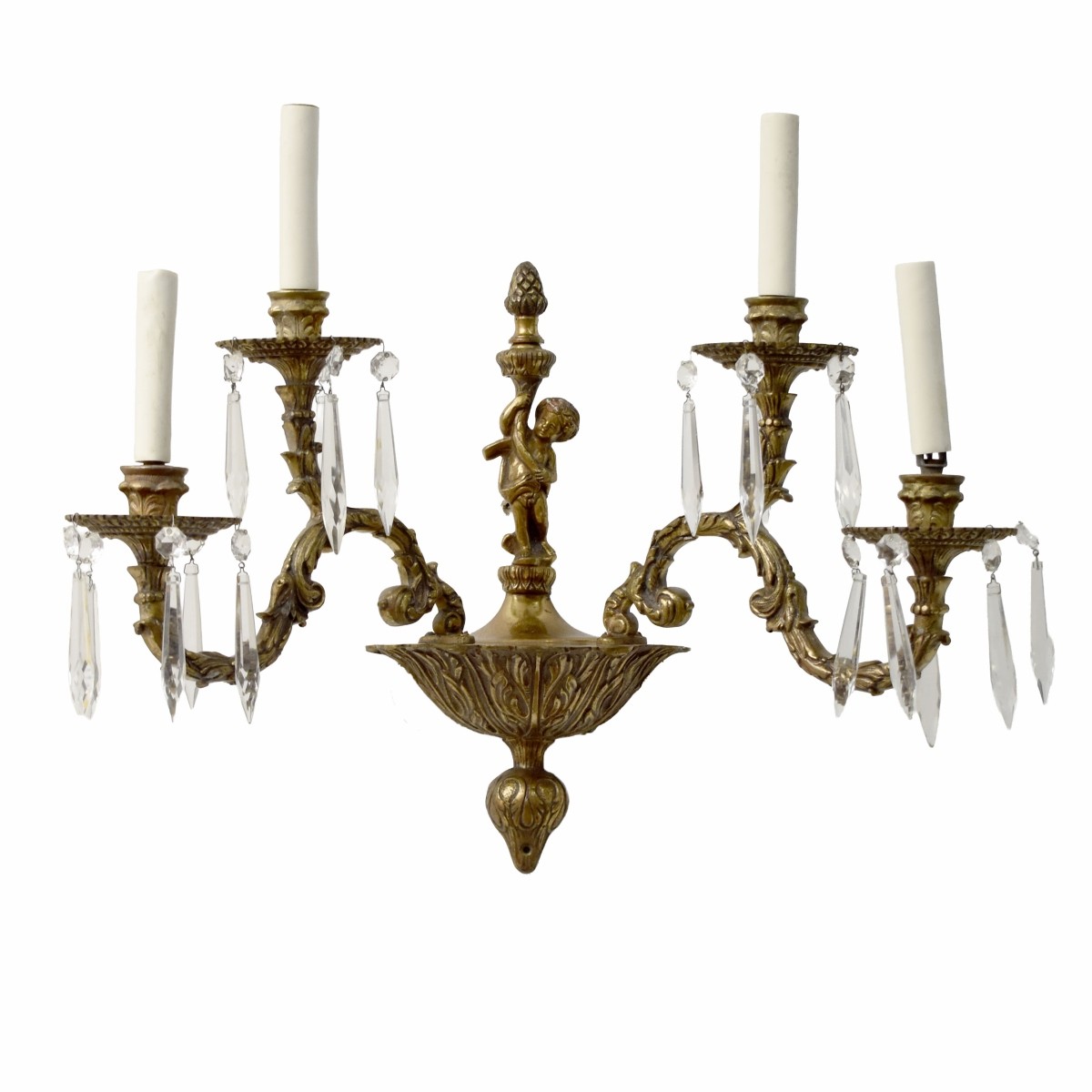 Gilt Brass Wall Sconces