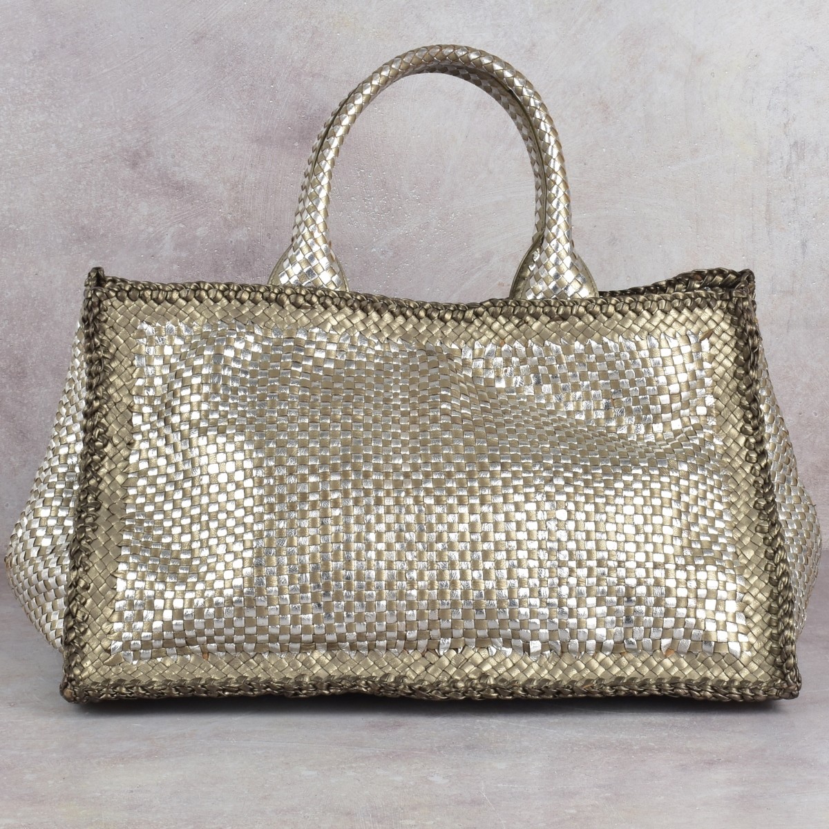 Prada Madras Leather Handbag