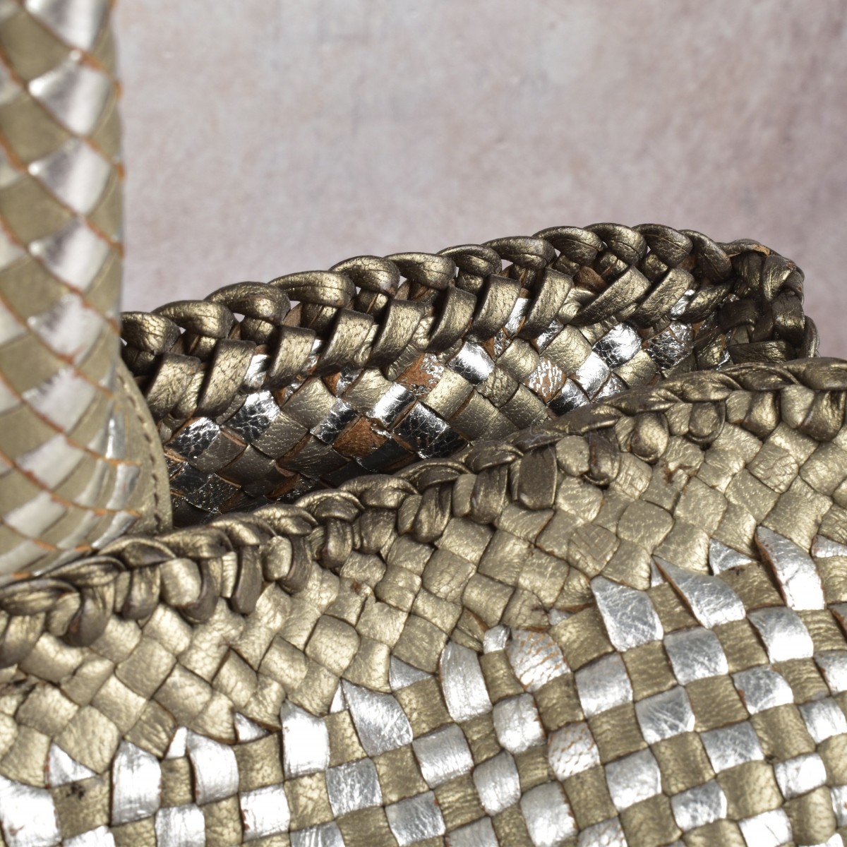 Prada Madras Leather Handbag