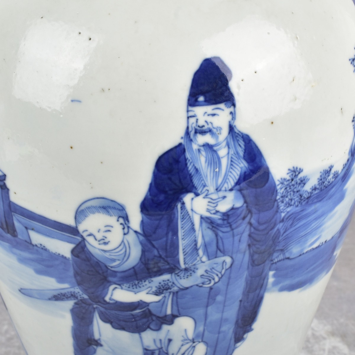 19th C. Chinese Blue and White Porcelain Vase