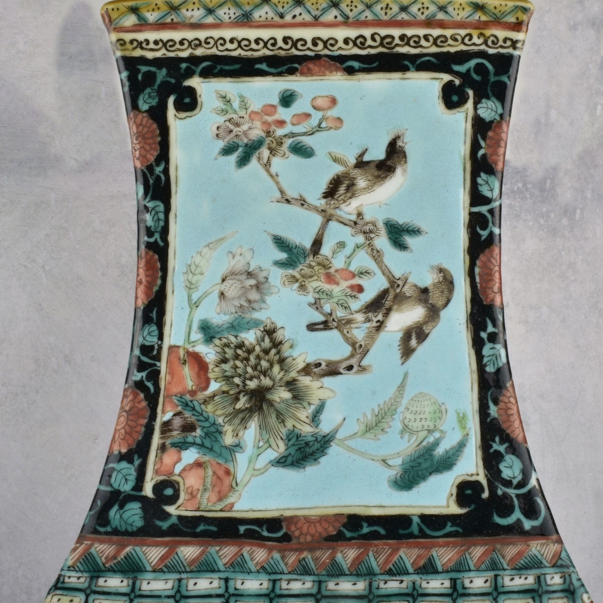 Large Chinese Famille Verte Vase