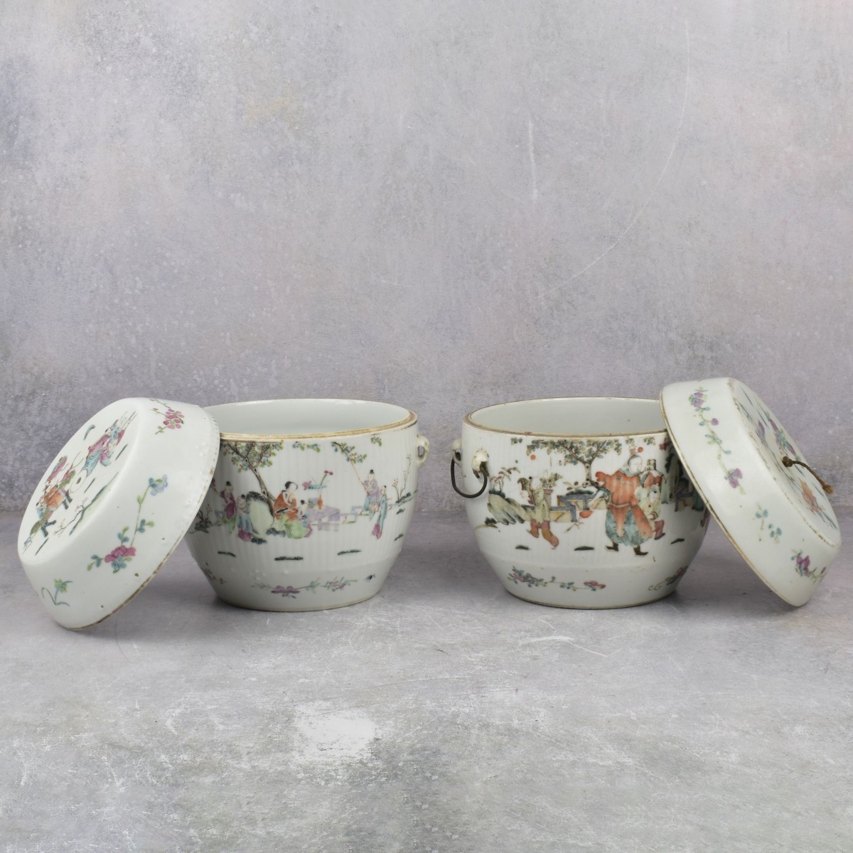 Antique Chinese Porcelain Food Pots