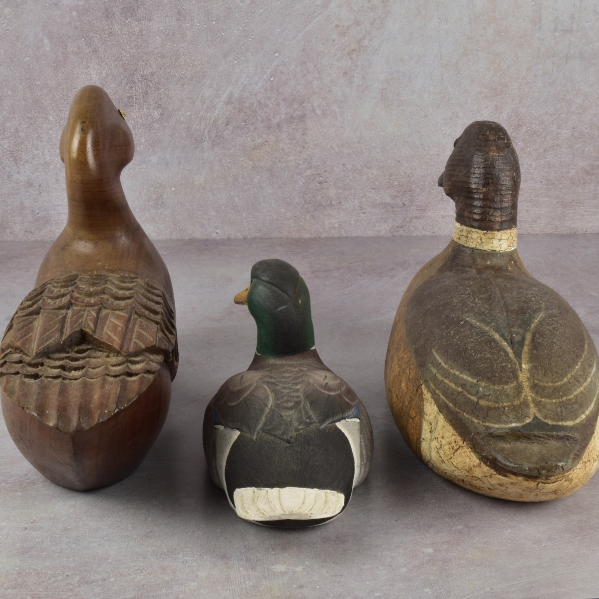 Hand Painted and Carved Ducks