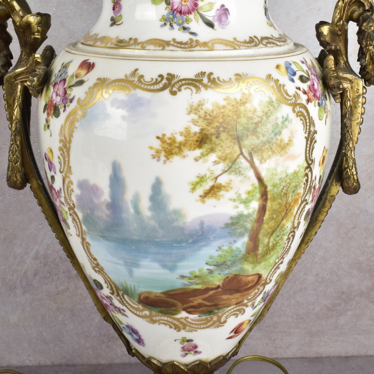 Rococo Style Porcelain Table Lamps