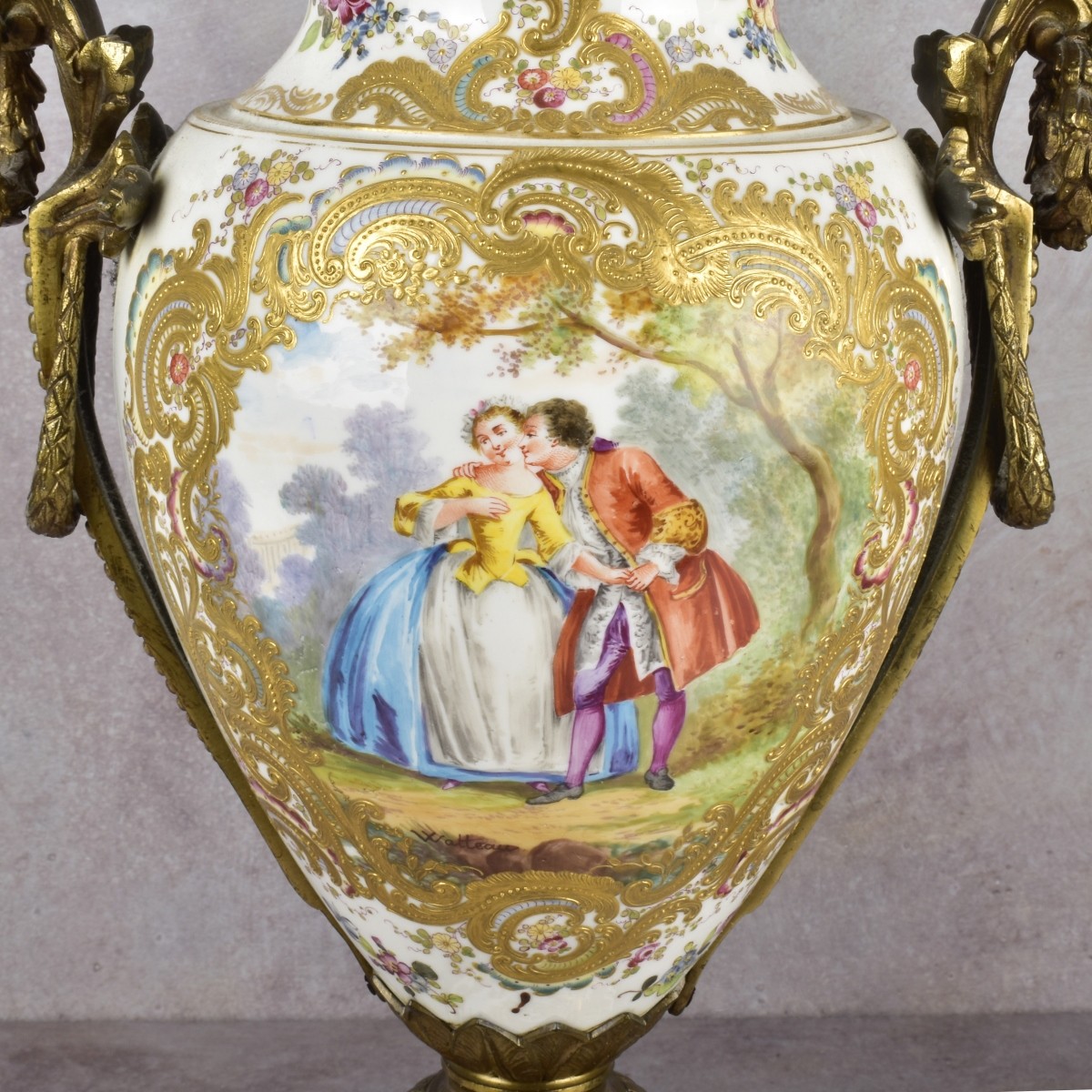 Rococo Style Porcelain Table Lamps