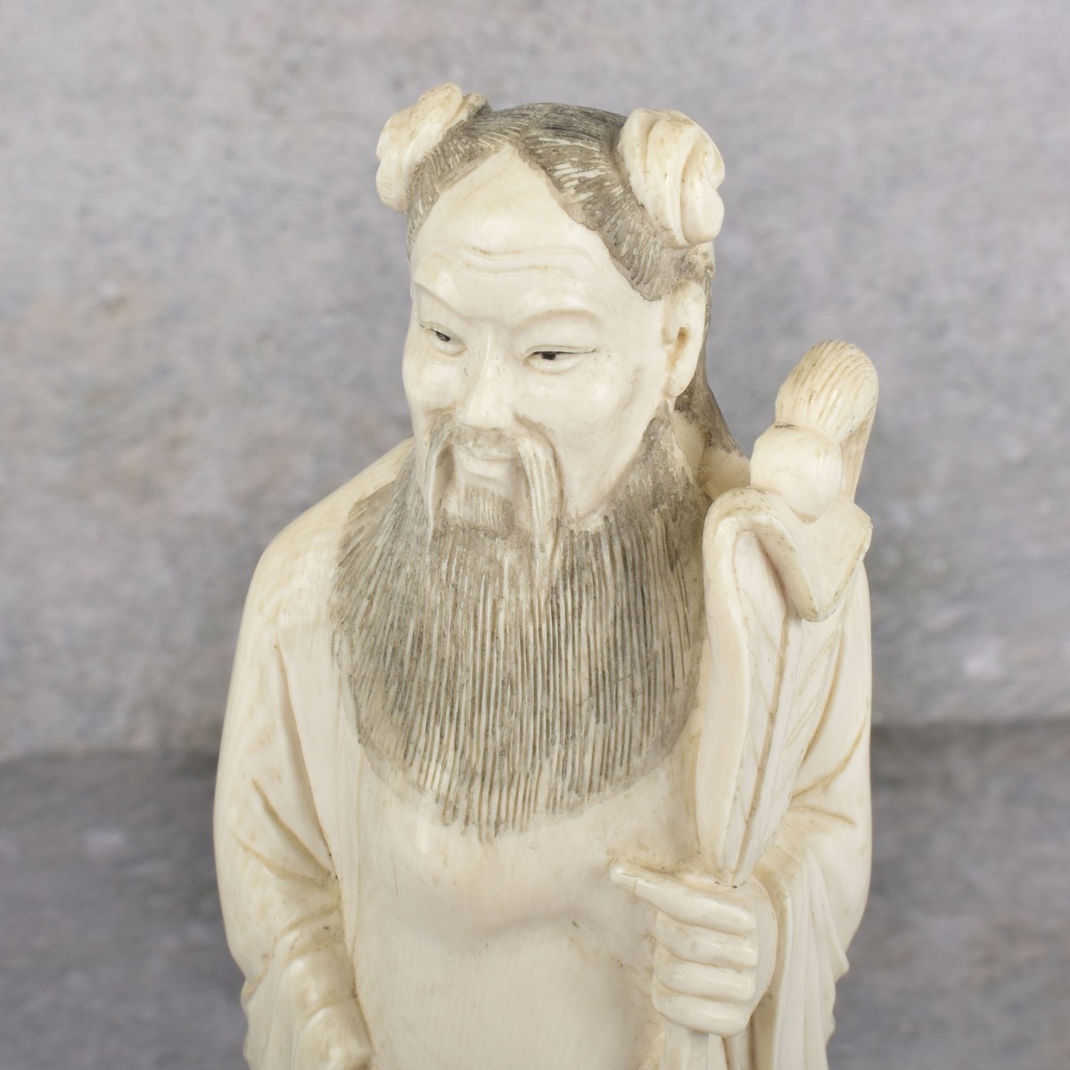 Vintage Japanese Carved Okimono Figures