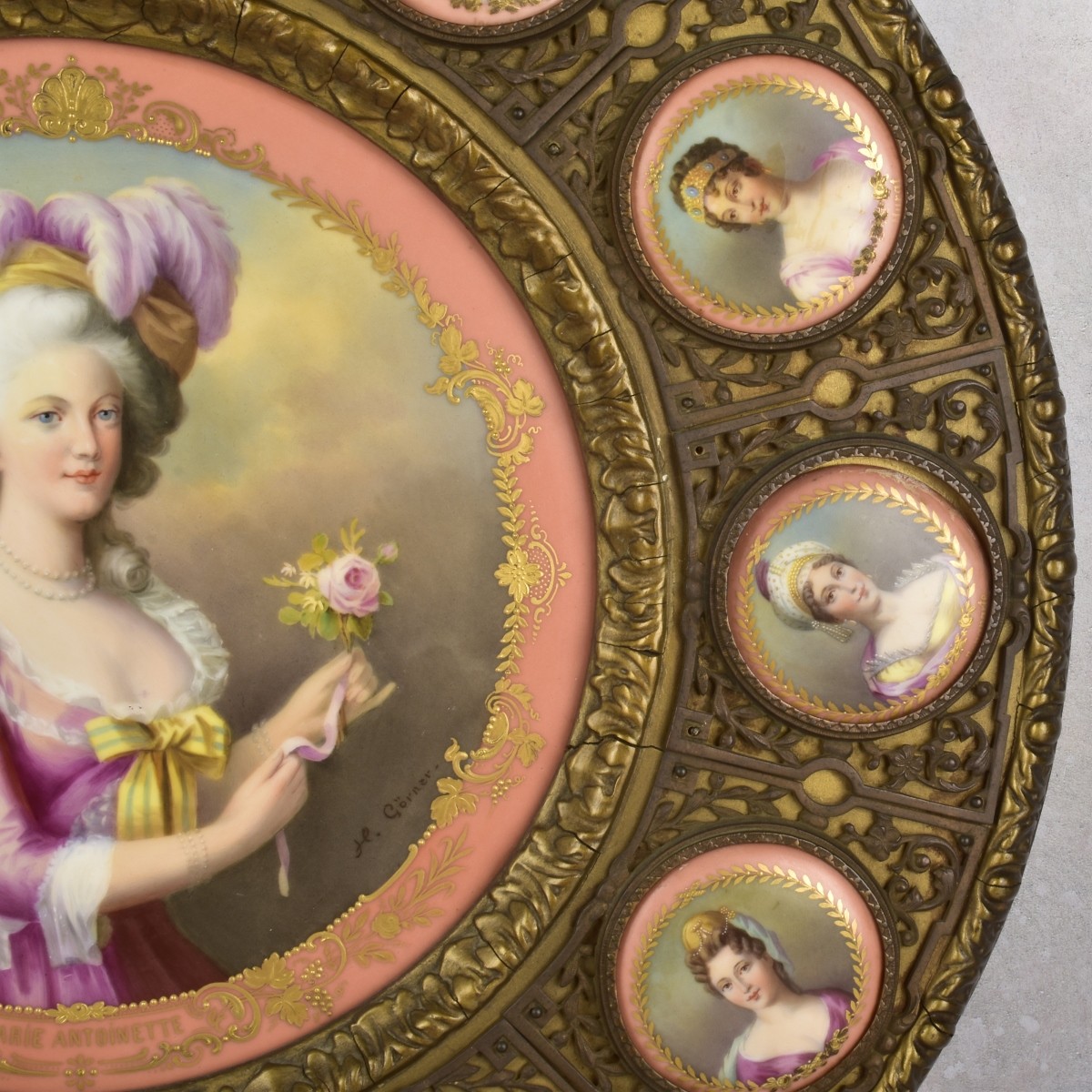 Sevres Style German Porcelain Plaque