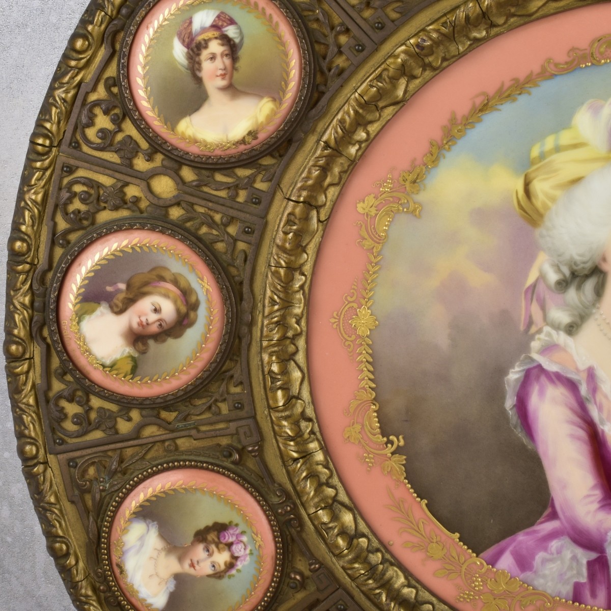 Sevres Style German Porcelain Plaque