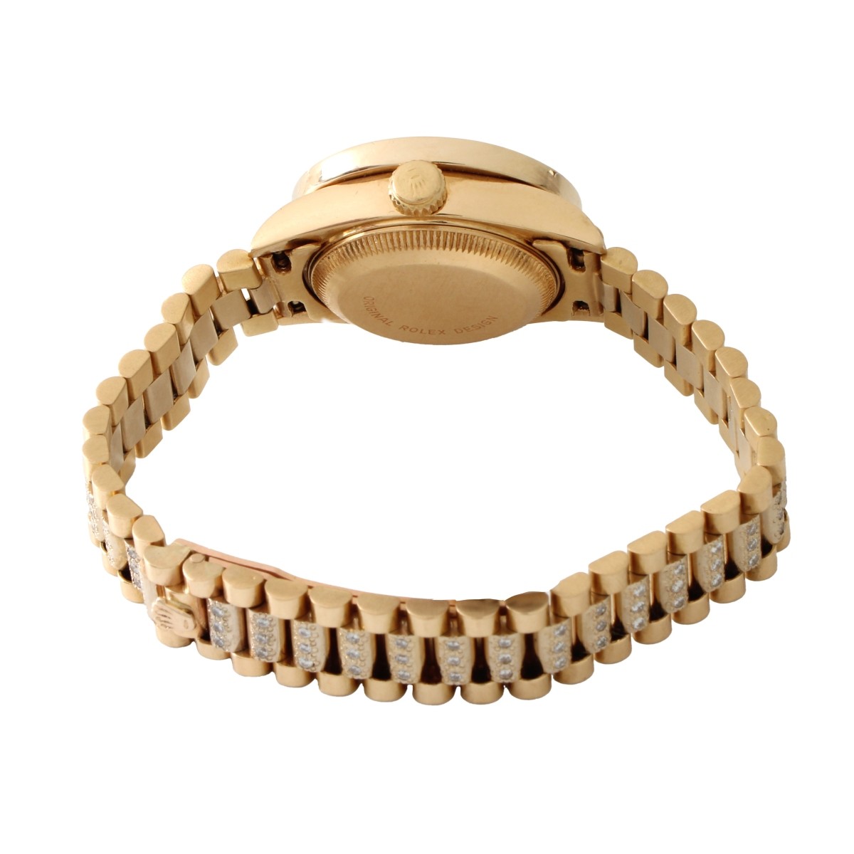 Lady's Rolex Diamond and 18K Watch