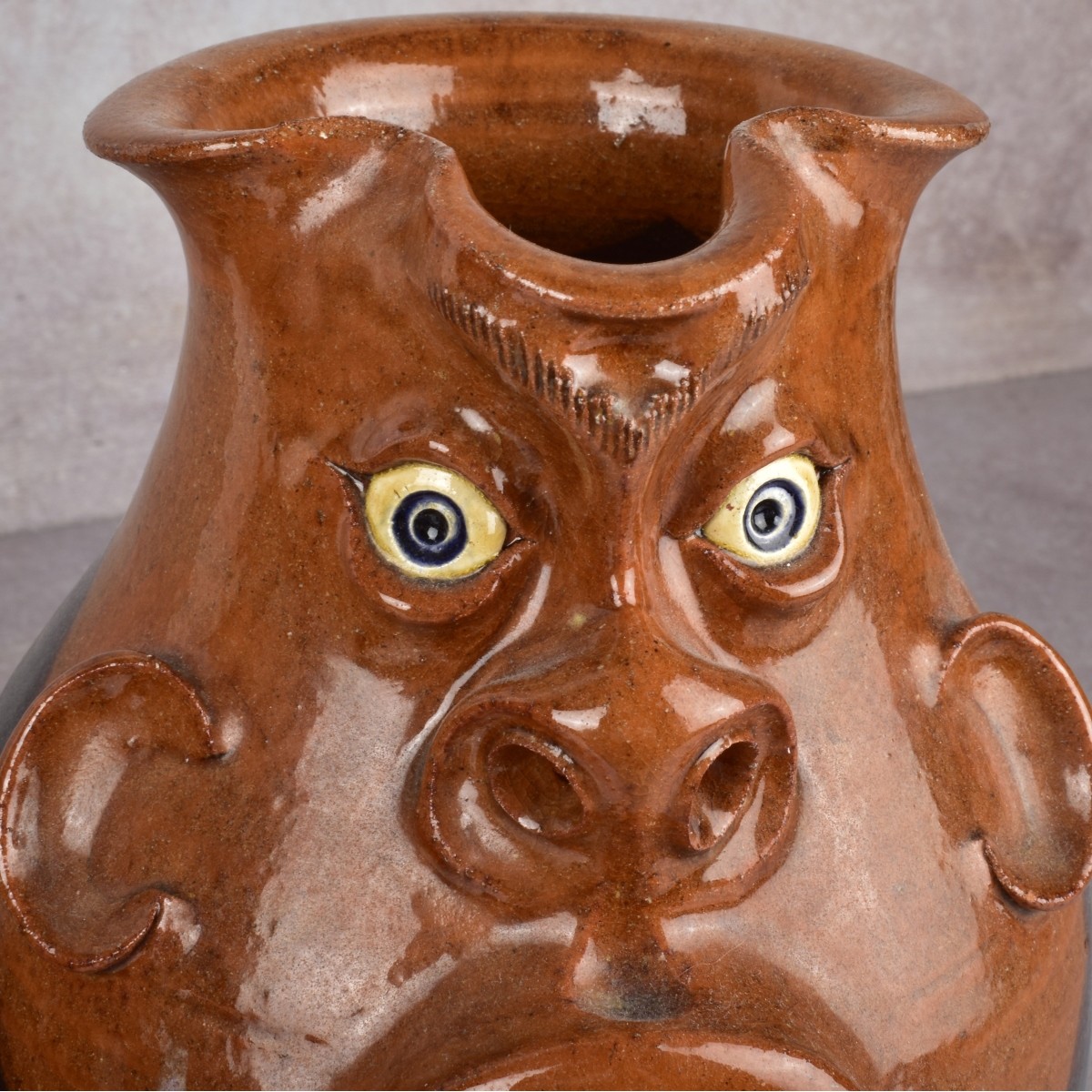 American Pottery Folk Art Face Jugs
