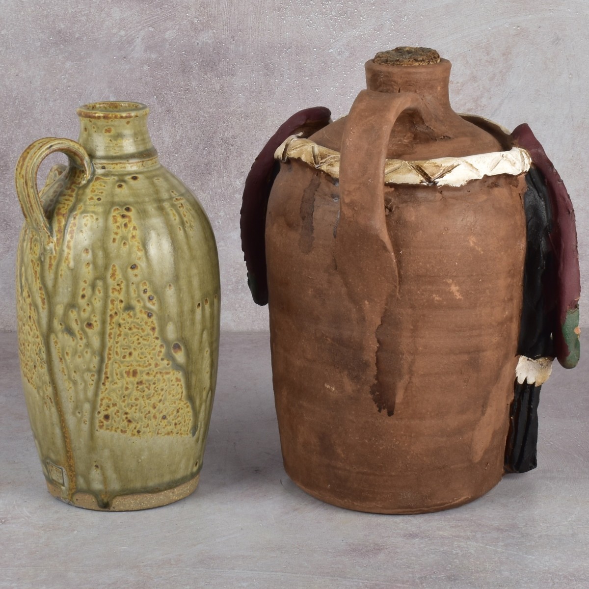 American Pottery Folk Art Face Jugs