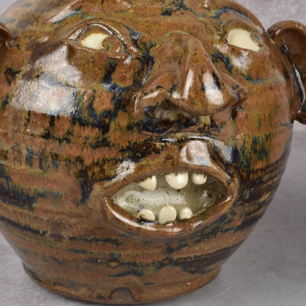 American Pottery Folk Art Face Jugs