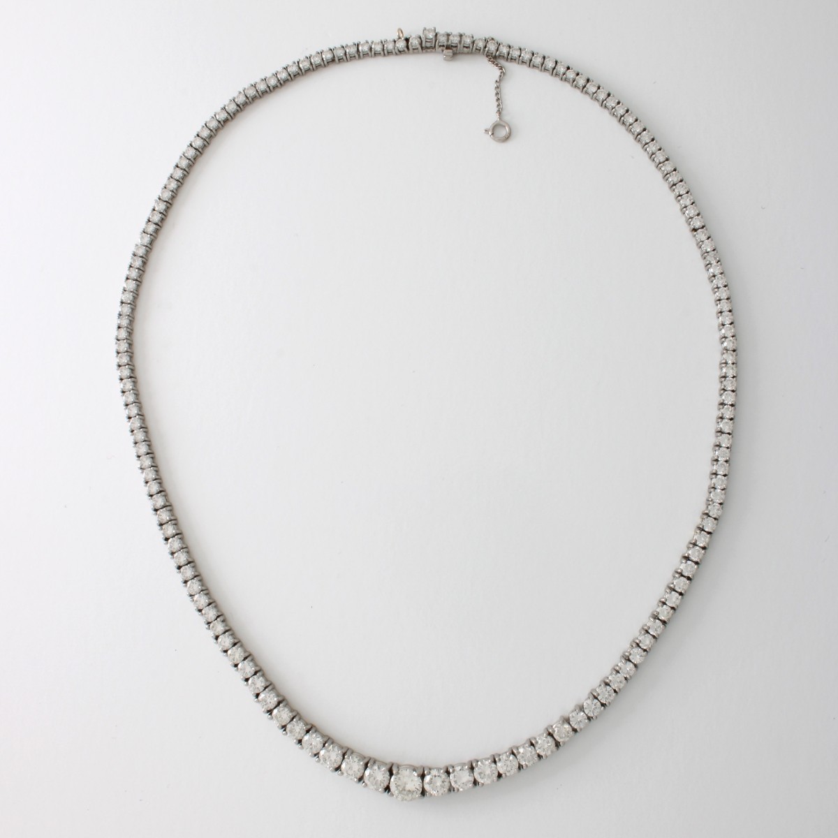 Diamond and Platinum Tennis Necklace
