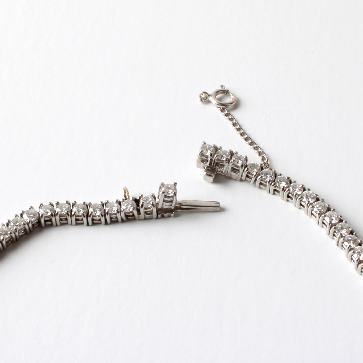 Diamond and Platinum Tennis Necklace