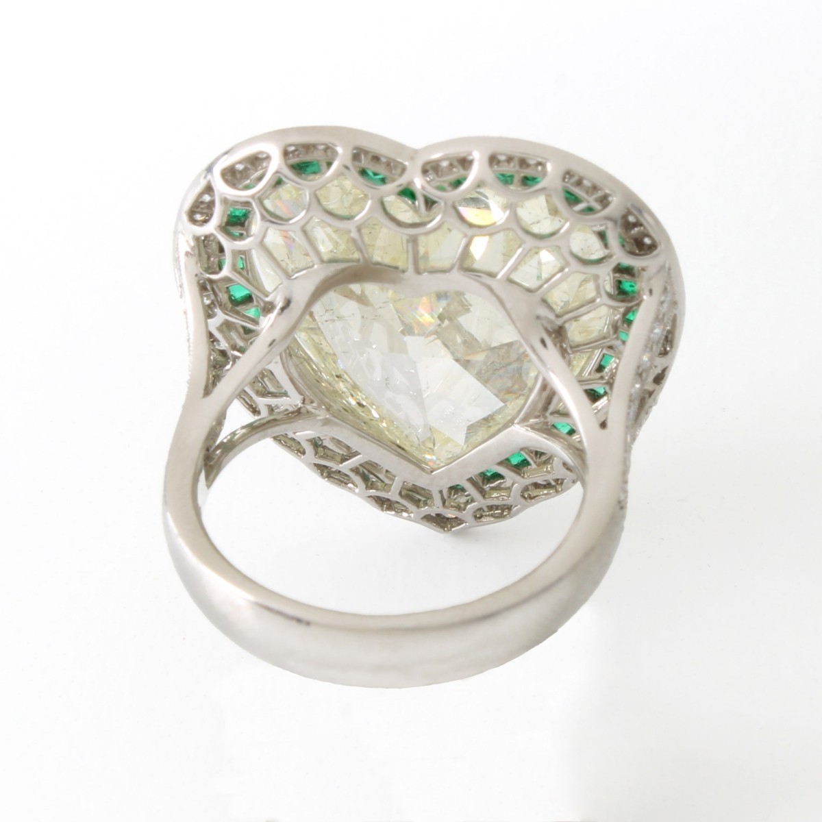 EGL 15.01ct Diamond and Platinum Ring