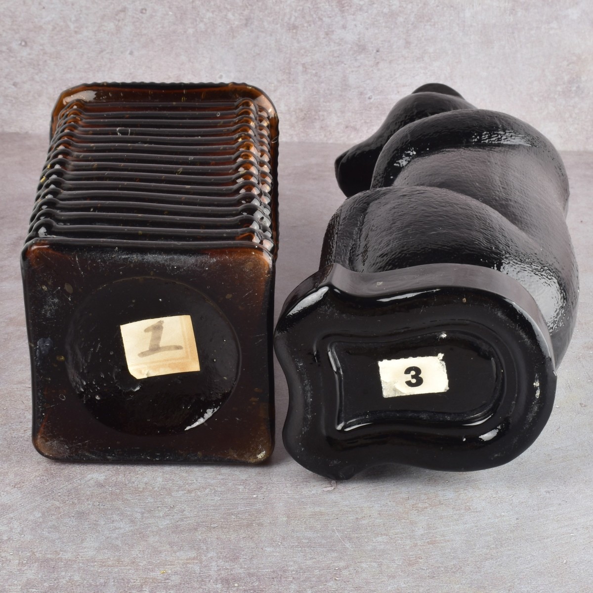 Antique Brown Glass Bottles