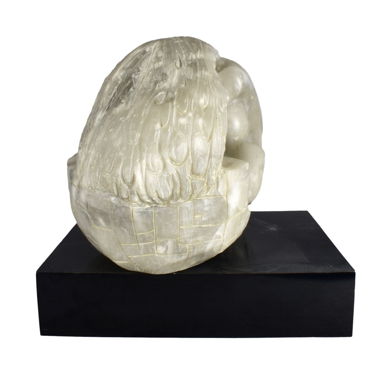 Mid Century Carved Marble Kneeling Nude