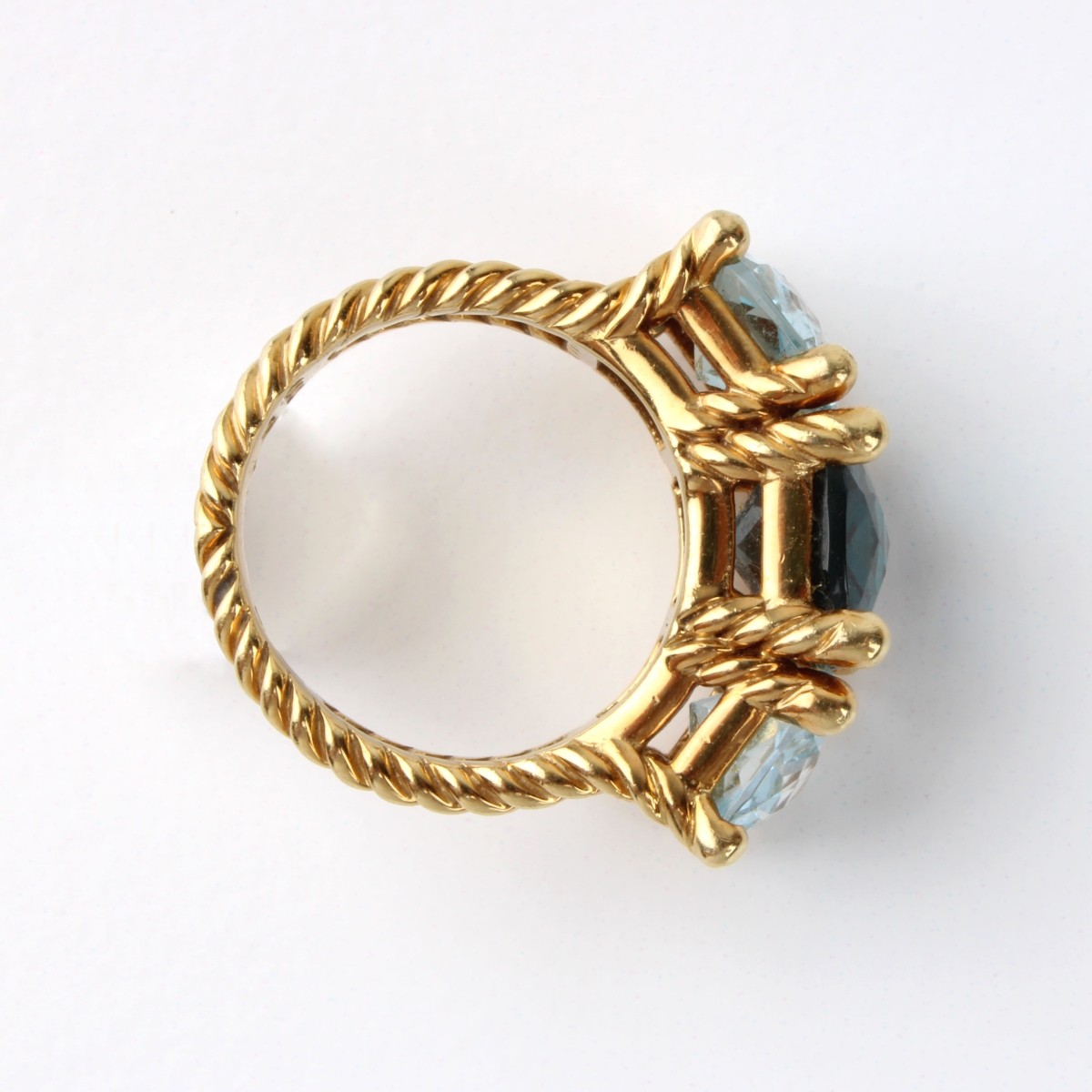 David Yurman Topaz and 18K Ring