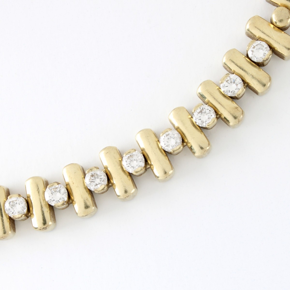 J Hess Diamond and 14K Bracelet