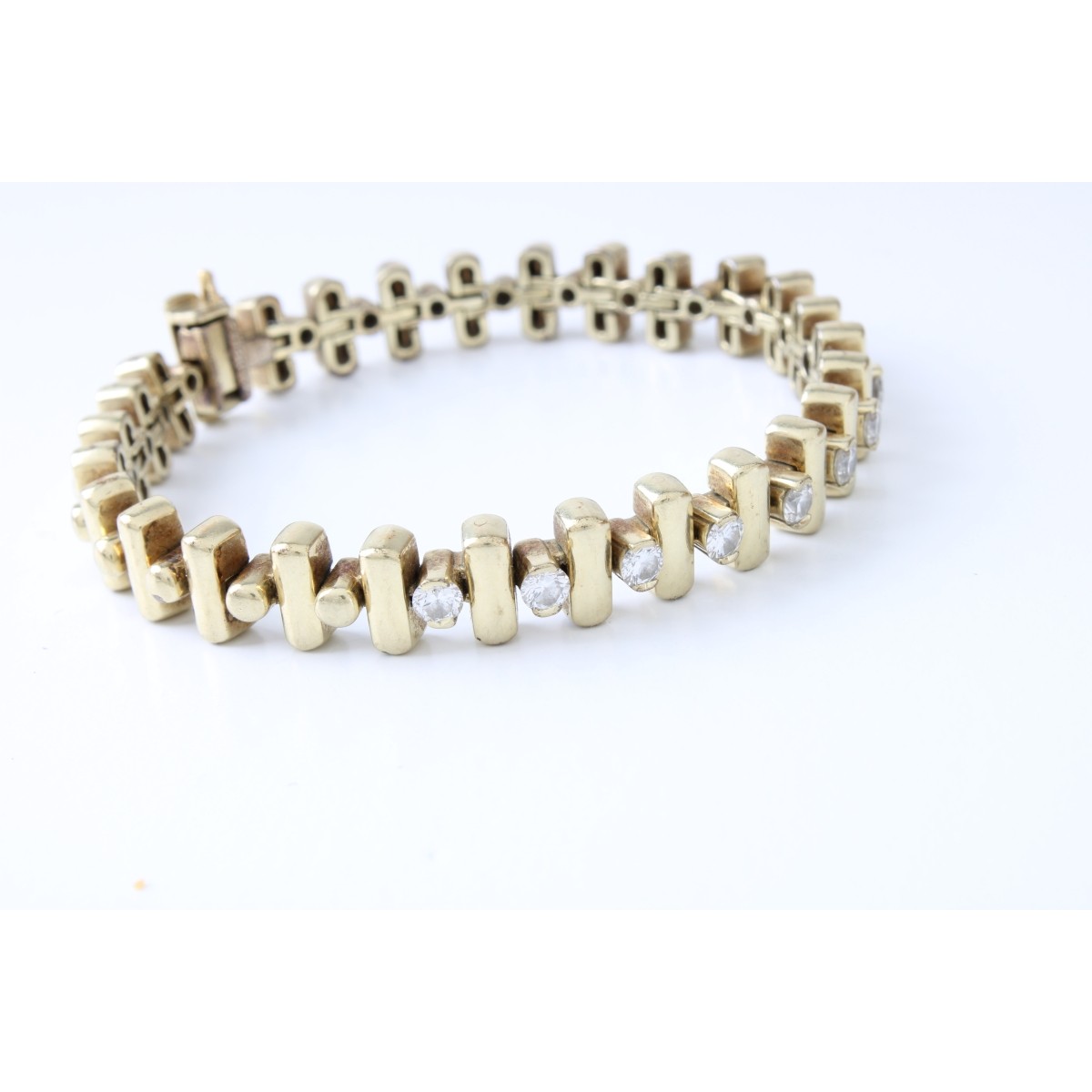 J Hess Diamond and 14K Bracelet