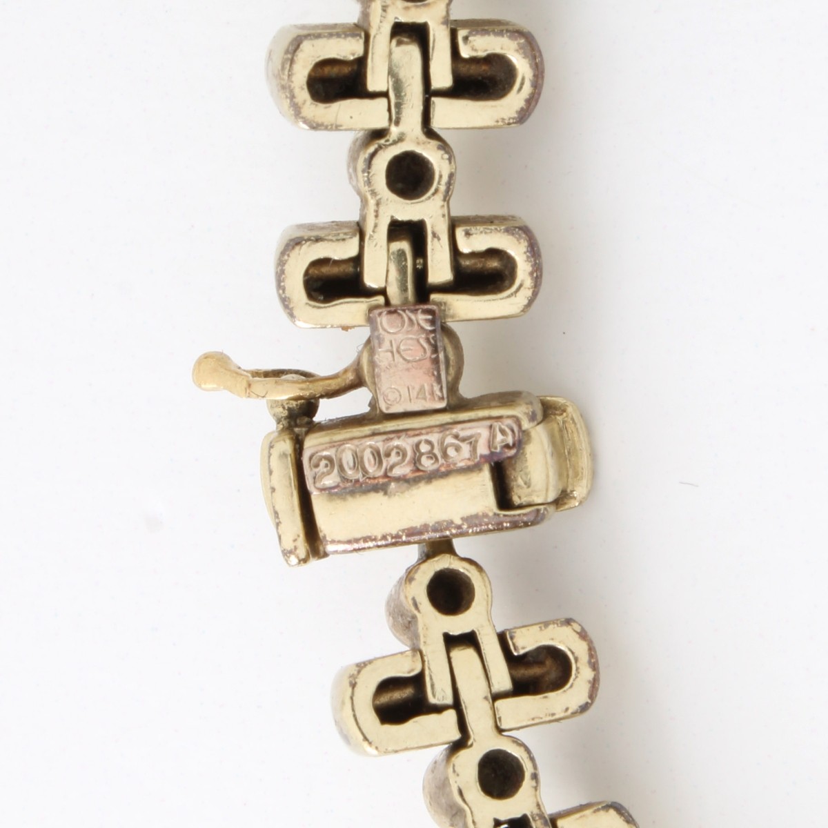 J Hess Diamond and 14K Bracelet